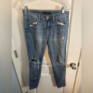 Genetic Denim Women's Light Blue Ripped Skinny Jeans size 29 EUC Y2K